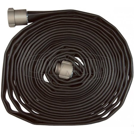 Dixon Washdown Hose, 1-1/2 in, FNST x MNST, 100 ft L, 200 psi, Nitrile Rubber, Domestic WDH15BK100RAF